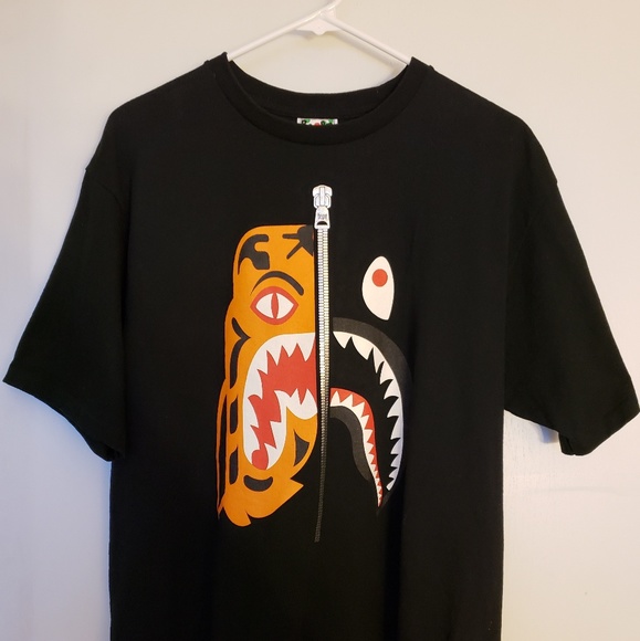 bape half shark half tiger